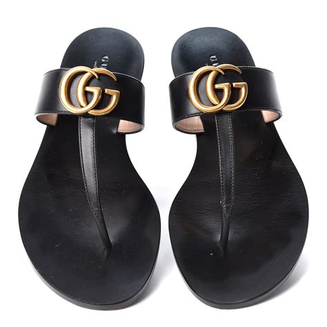 gucci black sandals women|Gucci jelly thong sandals.